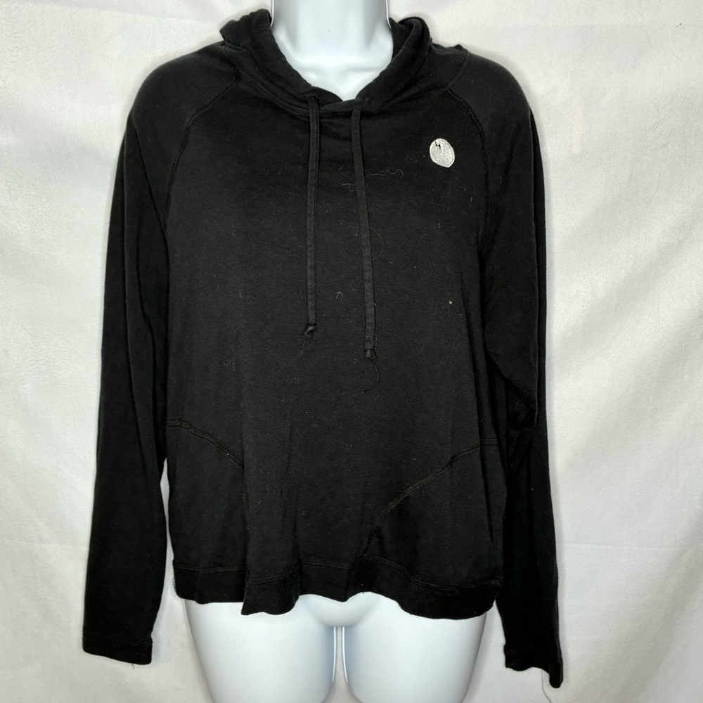 Dirtybird Black Hooded Sweater with Drawstrings size Small GUC